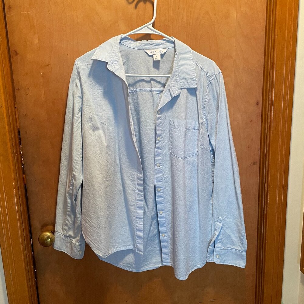 Light Blue Old Navy Women's Button Down (L)